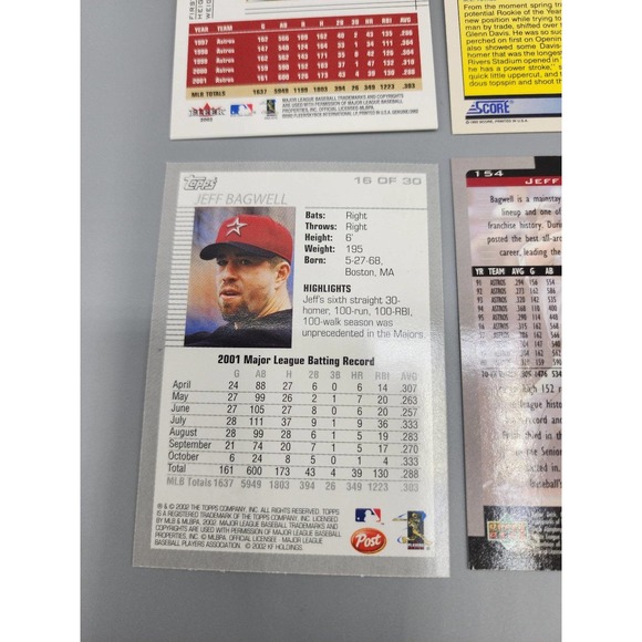 Jeff Bagwell, Astros, Lot of 4 Baseball Cards including Promo - Picture 5 of 6